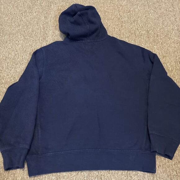 VTG Polo Ralph Lauren Heavyweight Zip Hoodie Adult XL Dark Blue Thermal Hood - Picture 11 of 11